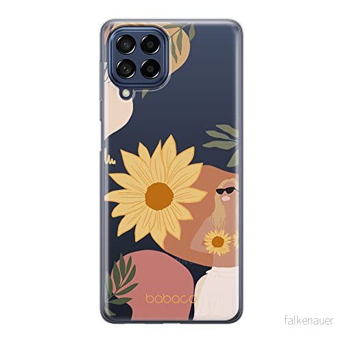 ERT GROUP mobiltelefonfodral för Samsung M53 5G originalt och officiellt licensierat Babaco mönster Flowers 015 optimalt anpassad till formen på mobiltelefonen, gedeeltelijk transparant 5905511387013