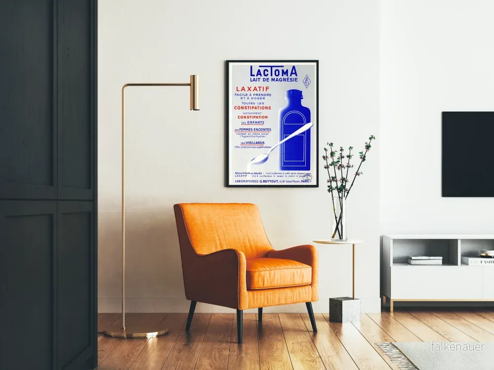 Vintageposter Lactoma Laxativ – Retro väggdekoration för hälsa - Bild 2