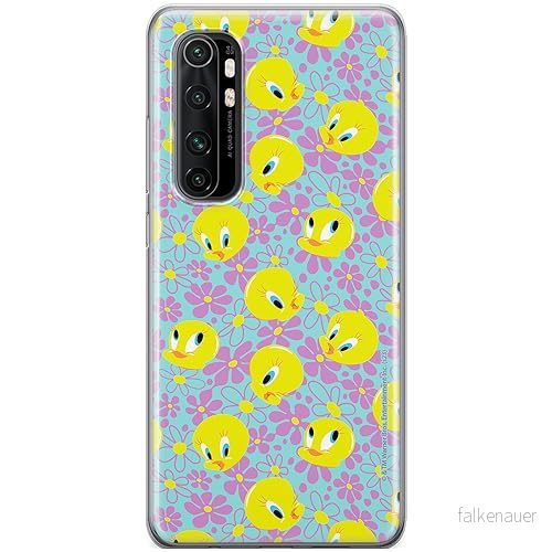 ERT GROUP mobiltelefonfodral för Xiaomi MI NOTE 10 Lite originalt och officiellt licensierat Looney Tunes mönster Tweety 011 anpassad till formen på mobiltelefonen, fodral tillverkad av TPU plast 5905795093228