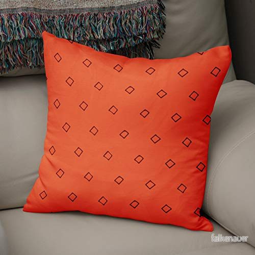 Bonamaison dekorativt kuddöverdrag orange & bordeux, prydnadskuddöverdrag, heminredning örngott för vardagsrum, soffa, sovrum, storlek: 43 x cm designad och tillverkad i Turkiet 4546680157260