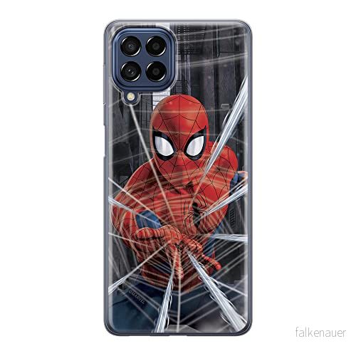 ERT GROUP mobiltelefonfodral för Samsung M33 5G originalt och officiellt licensierat Marvel mönster Spider Man 008 optimalt anpassad till formen på mobiltelefonen, fodral tillverkad av TPU plast 5905511341619