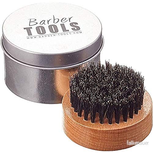 Barber Tools rund skäggborste med metalllåda 3770012227142