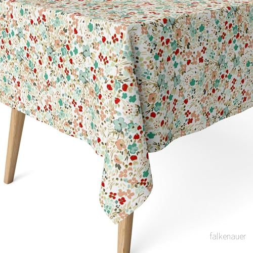 ECOMMERC3 fläckbeständig bordsduk för rektangulärt bord storlek 220 x 140 cm med extra mjuk och vattentät röd färg 8435767368476