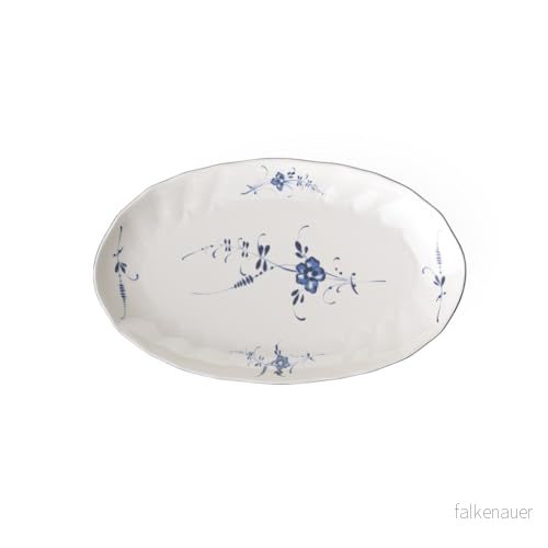 Villeroy & Boch Old Lu x Embourg SiofDish Skål, Premium Porslin, Vit/Blå, 24 cm 5450102022076