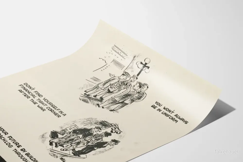 Vintage affisch sparråd - Krigsbesparingscertifikat - Bild 3