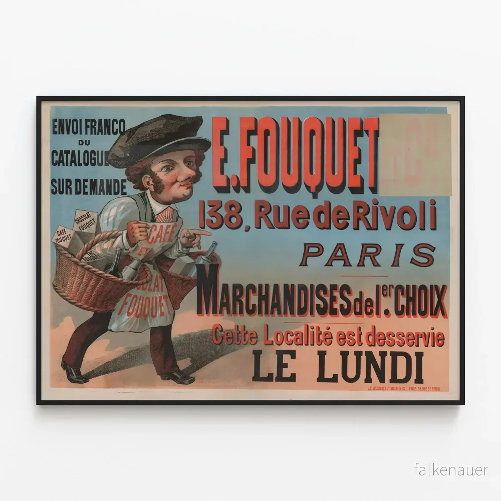 Vintageposter E. Fouquet 138 Rue de Rivoli Paris