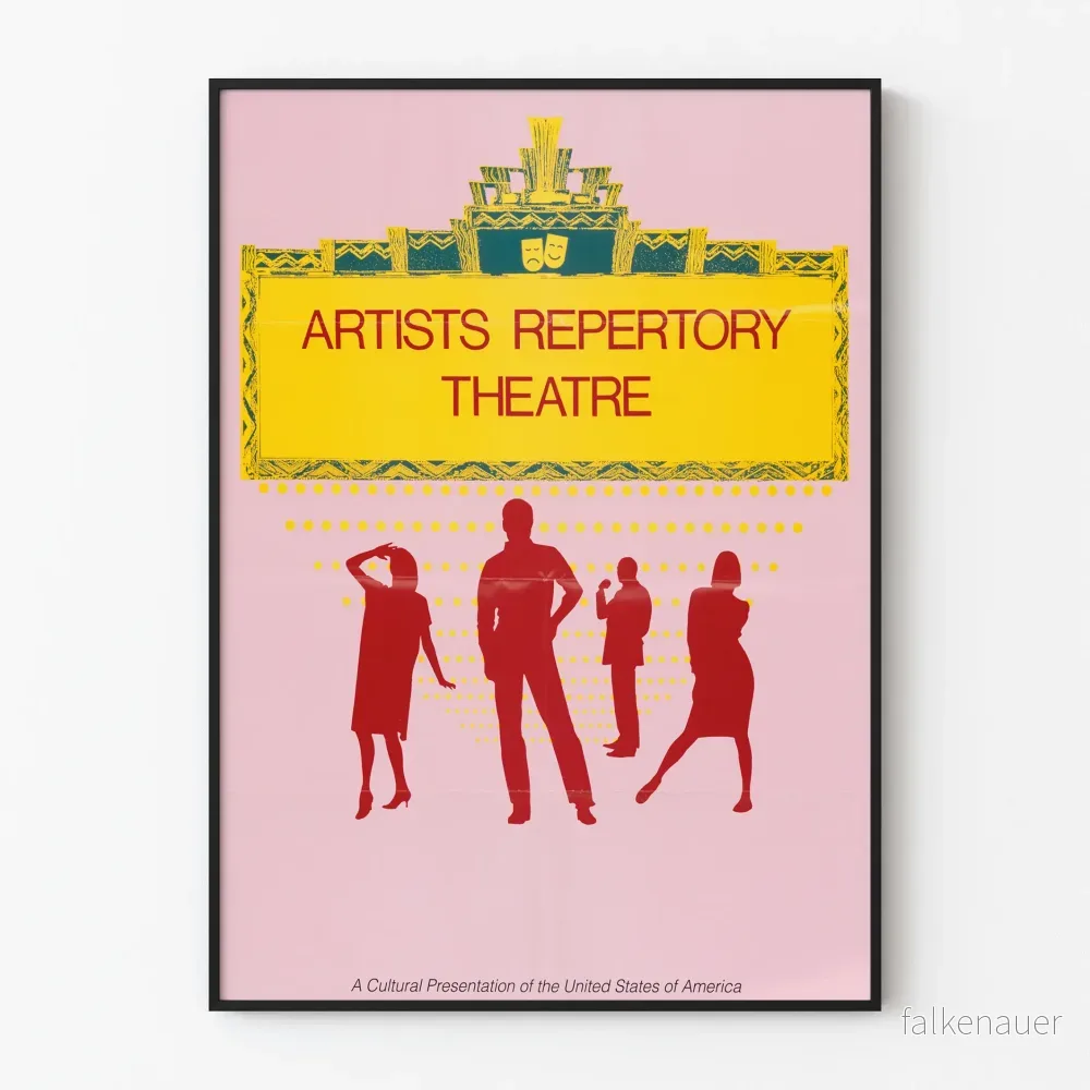 Vintageposter för Artists Repertory Theatre för väggdekoration