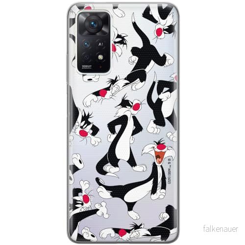 ERT GROUP mobiltelefonfodral för Xiaomi REDMI NOTE 11 PRO 5G/ 4G/ Plus 5G originalt och officiellt licensierat Looney Tunes mönster Sylvester 006, gedeeltelijk transparant 5905511653132