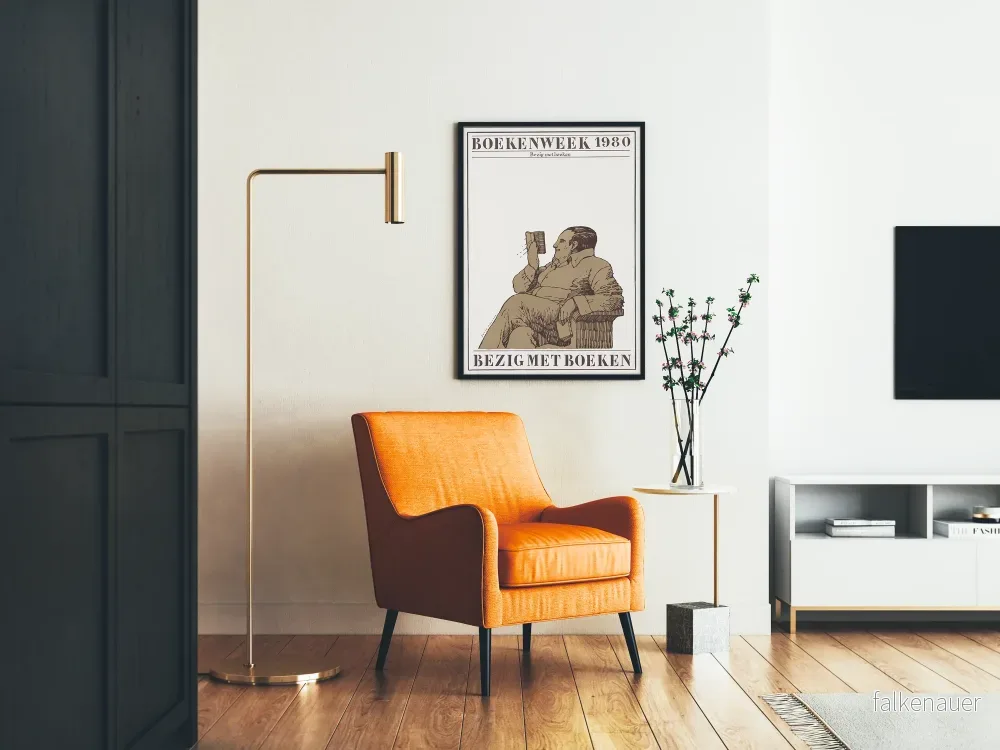 Vintageposter för Bokveckan 1980 Sysselsatt med böcker - Bild 2