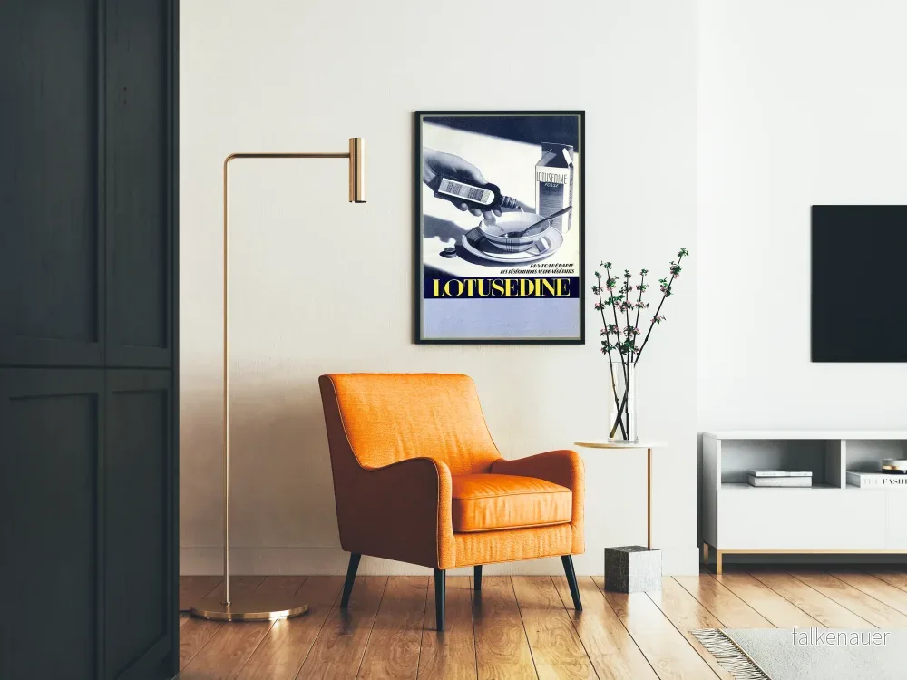 Vintage reklamposter Lotusedine - Retro väggdekoration - Bild 2
