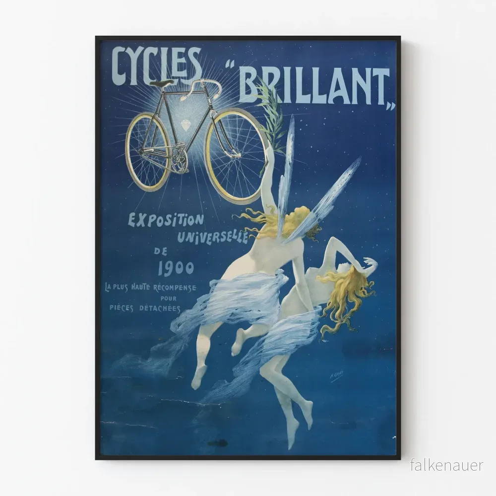 Vintageposter Cycles Brillant Världsutställningen 1900