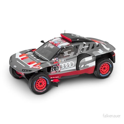 Audi 5022200633 modellbil 1:43 miniatyr RS Q e tron E2 Rallye Dakar 2023, Sainz/Cruz 4250741109289