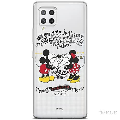 ERT GROUP mobiltelefonfodral för Samsung A42 5G originalt och officiellt licensierat Disney mönster Mickey & Minnie 005 optimalt anpassad till formen på mobiltelefonen, gedeeltelijk transparant 5903040252253