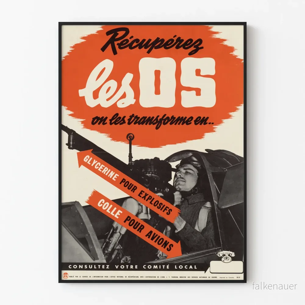 Vintageposter Hämta benen - Retro väggdekoration