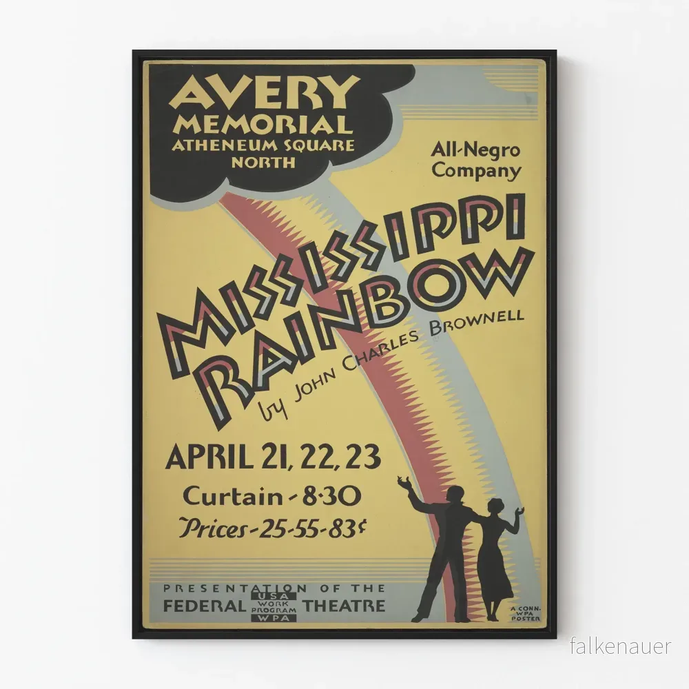 Vintageaffisch teater Mississippi Rainbow