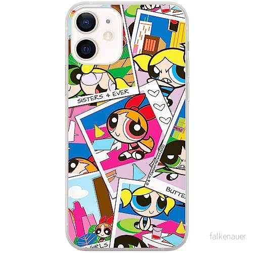 ERT GROUP mobiltelefonfodral för Iphone 12 Mini originalt och officiellt licensierat The Powerpuff Girls mönster 019, fodral tillverkad av TPU plast 5905511966362