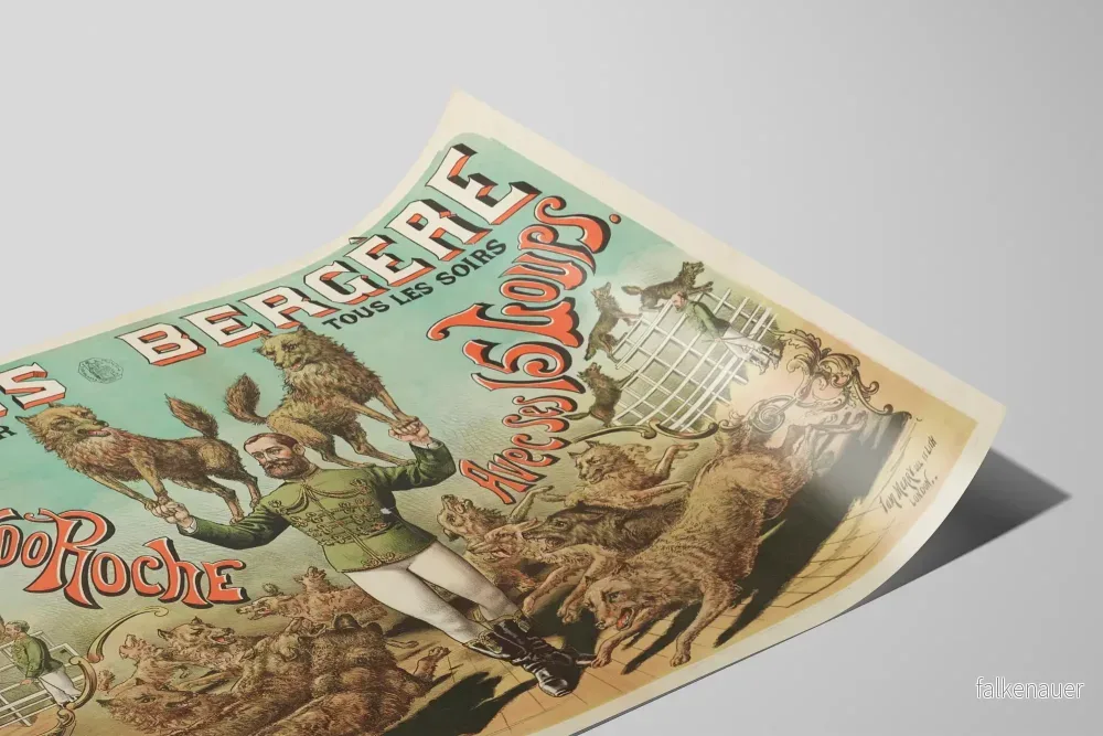 Vintageposter Folies Bergère - Rudesindo Roche och hans 15 vargar - Bild 2