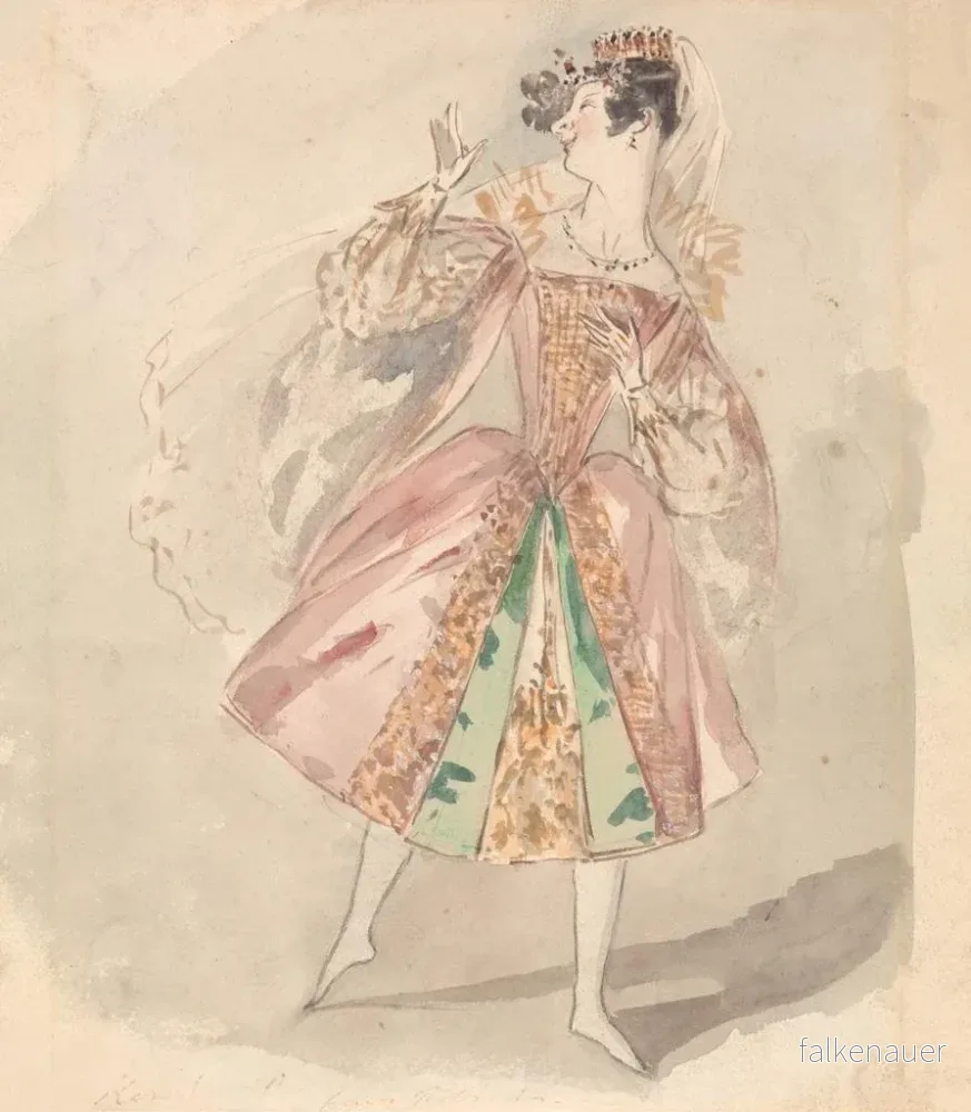 Målning En dansare - Alfred Edward Chalon | Konsttryck - Bild 2