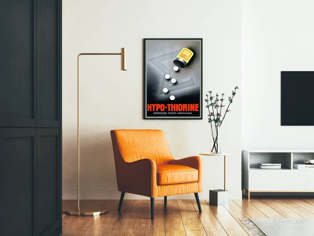 Vintageposter Hypo-Thiorine för medicinsk väggdekoration - Bild 2