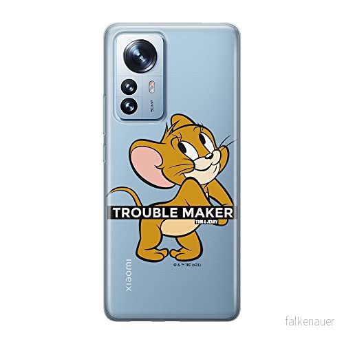ERT GROUP mobiltelefonfodral för Xiaomi 12 / 12X originalt och officiellt licensierat Tom & Jerry mönster 012 optimalt anpassad till formen på mobiltelefonen, gedeeltelijk transparant 5905511488758