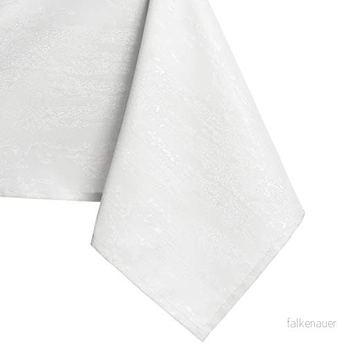 AmeliaHome bordsduk, 40 x cm medelfilt, fläckskydd, lotuseffekt, tvättbar, vattenavvisande, ornament vit, vesta 4251758688071