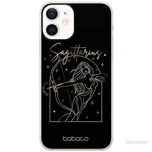 ERT GROUP mobiltelefonfodral för Apple Iphone 12 Mini originalt och officiellt licensierat Babaco mönster Zodiac Woman 009 Vit anpassad till formen på mobiltelefonen, fodral tillverkad av TPU plast 5903932233445