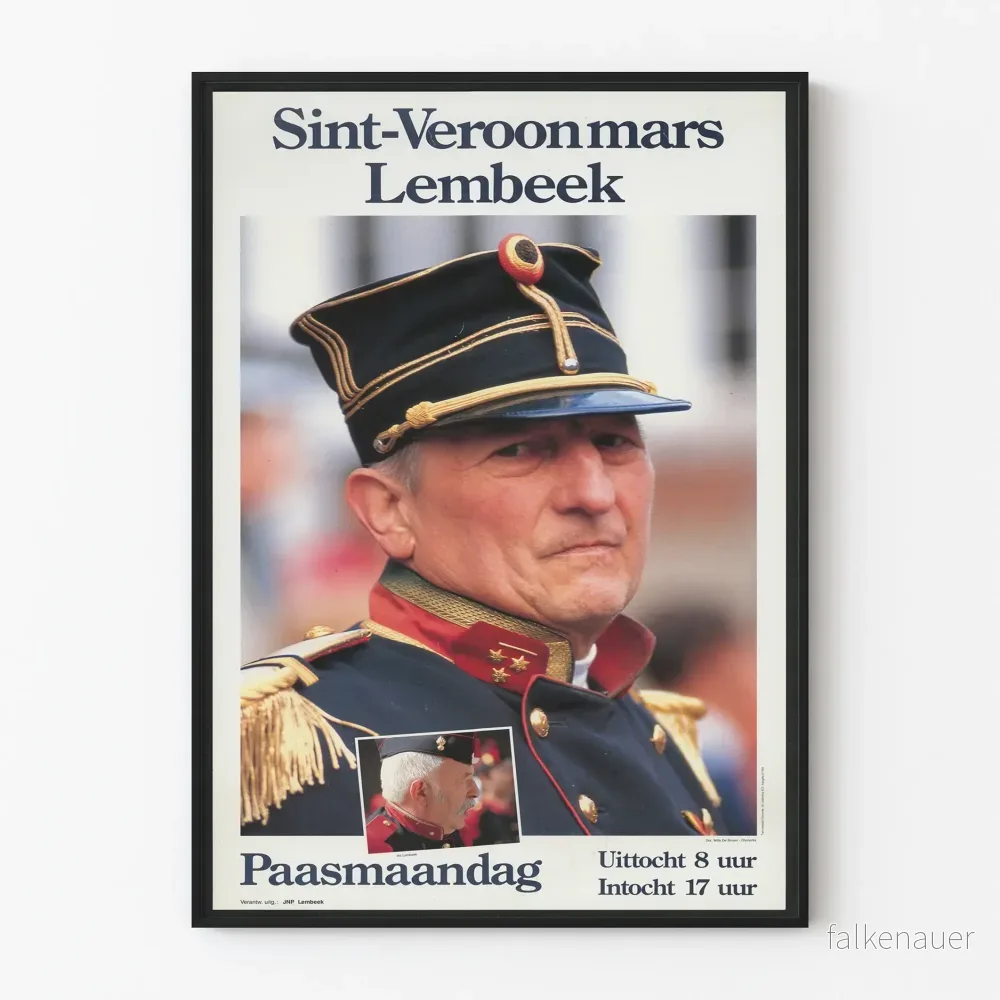 Vintageposter Sint-Veroonmars Lembeek - väggdekoration för evenemang