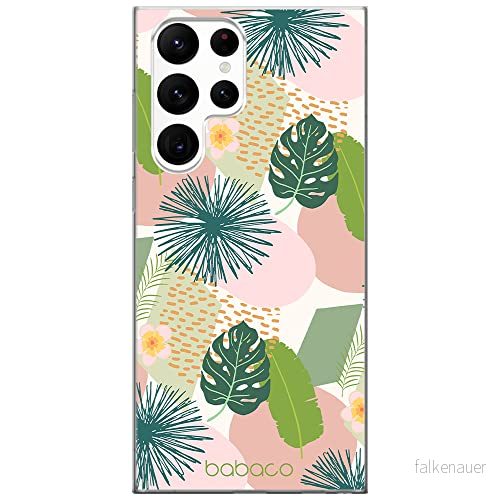 ERT GROUP mobiltelefonfodral för Samsung S22 ULTRA originalt och officiellt licensierat Babaco mönster Plants 012 optimalt anpassad till formen på mobiltelefonen, fodral tillverkad av TPU plast 5904805285561