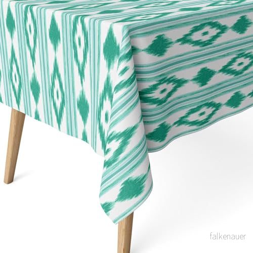 ECOMMERC3 fläckbeständig bordsduk för rektangulärt bord storlek 180 x 140 cm extra mjuk och vattentät turkos 8435767366083