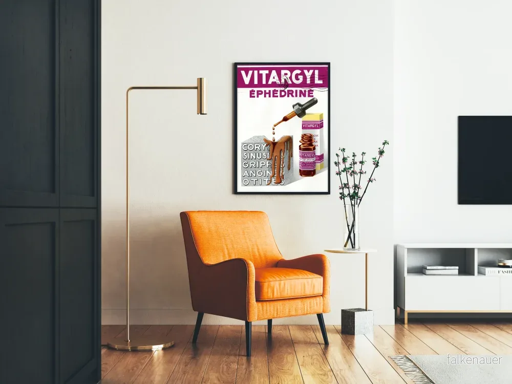 Vintage reklamposter Vitargyl Éphédriné - Bild 2
