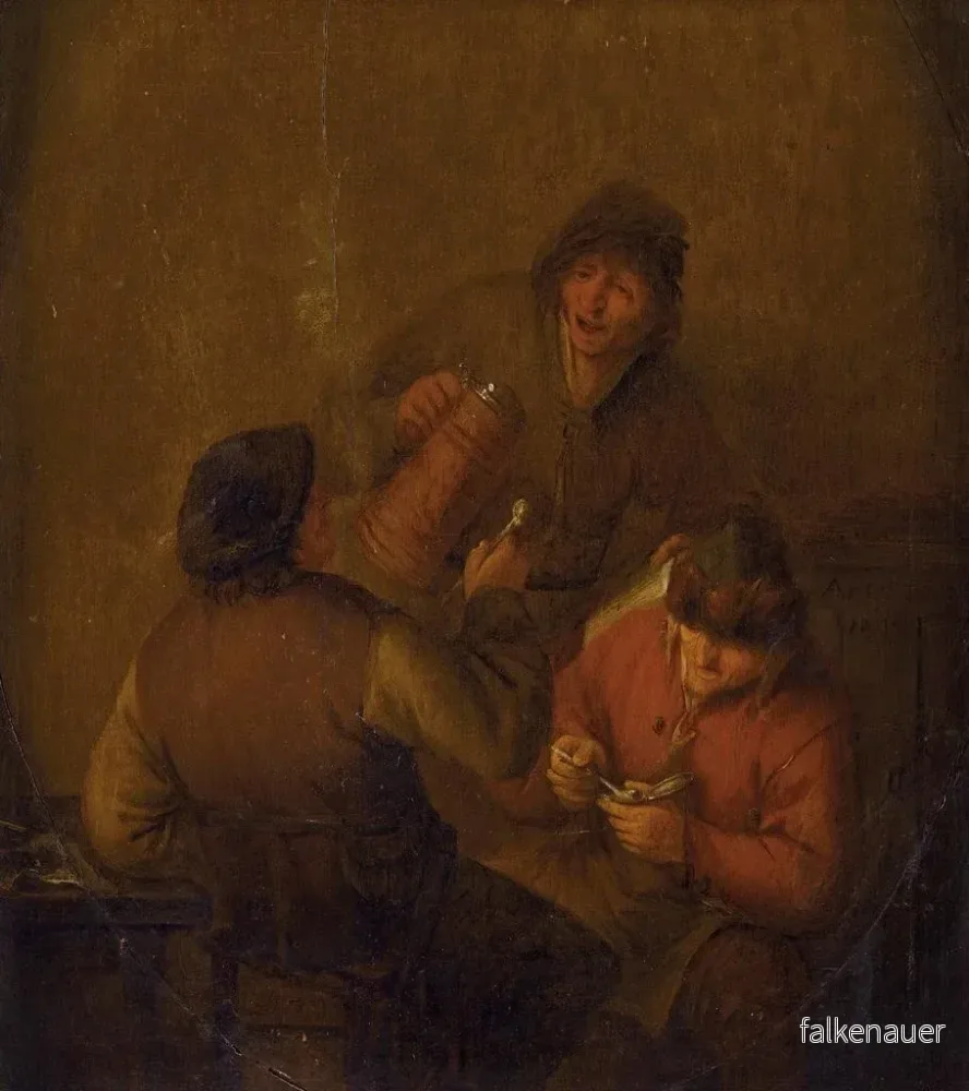 Målning av taverne-scener - Adriaen van Ostade | Konsttryck - Bild 2