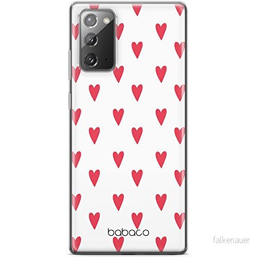 ERT GROUP mobiltelefonfodral för Samsung GALAXY NOTE 20 originalt och officiellt licensierat Babaco mönster Hearts 004 optimalt anpassad till formen på mobiltelefonen, gedeeltelijk transparant 5904805018077