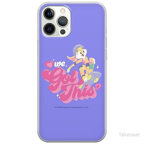 ERT GROUP mobiltelefonfodral för Iphone 12/12 PRO originalt och officiellt licensierat Looney Tunes mönster Lola 004 anpassad till formen på mobiltelefonen, fodral tillverkad av TPU plast 5905795065966