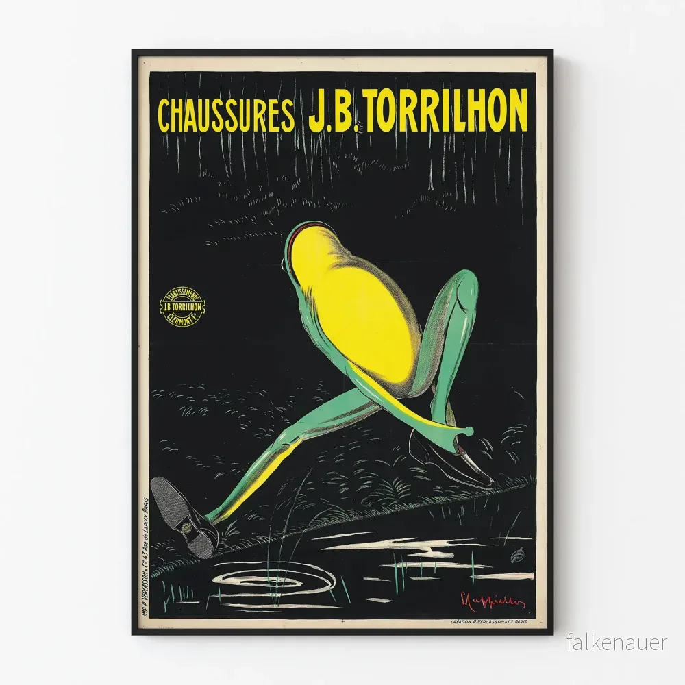 Vintage reklamposter för skor J.B. Torrilhon