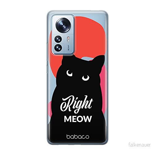 ERT GROUP mobiltelefonfodral för Xiaomi 12 / 12X originalt och officiellt licensierat Babaco mönster Cats 004 optimalt anpassad till formen på mobiltelefonen, gedeeltelijk transparant 5905511490980