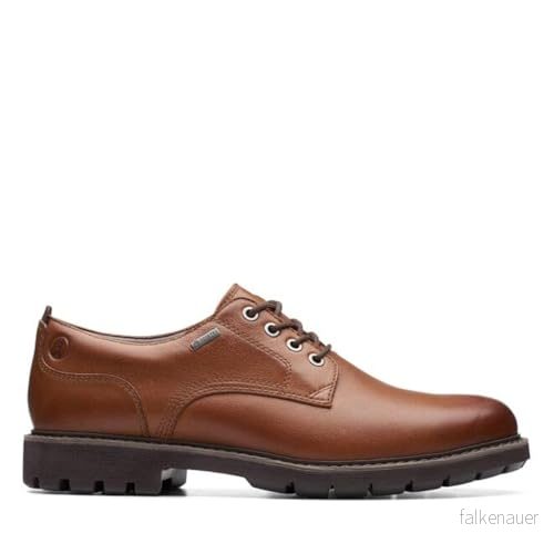 Clarks Batcombetiegtx Oxford för män, Svart läder, 40 EU 5063090252181