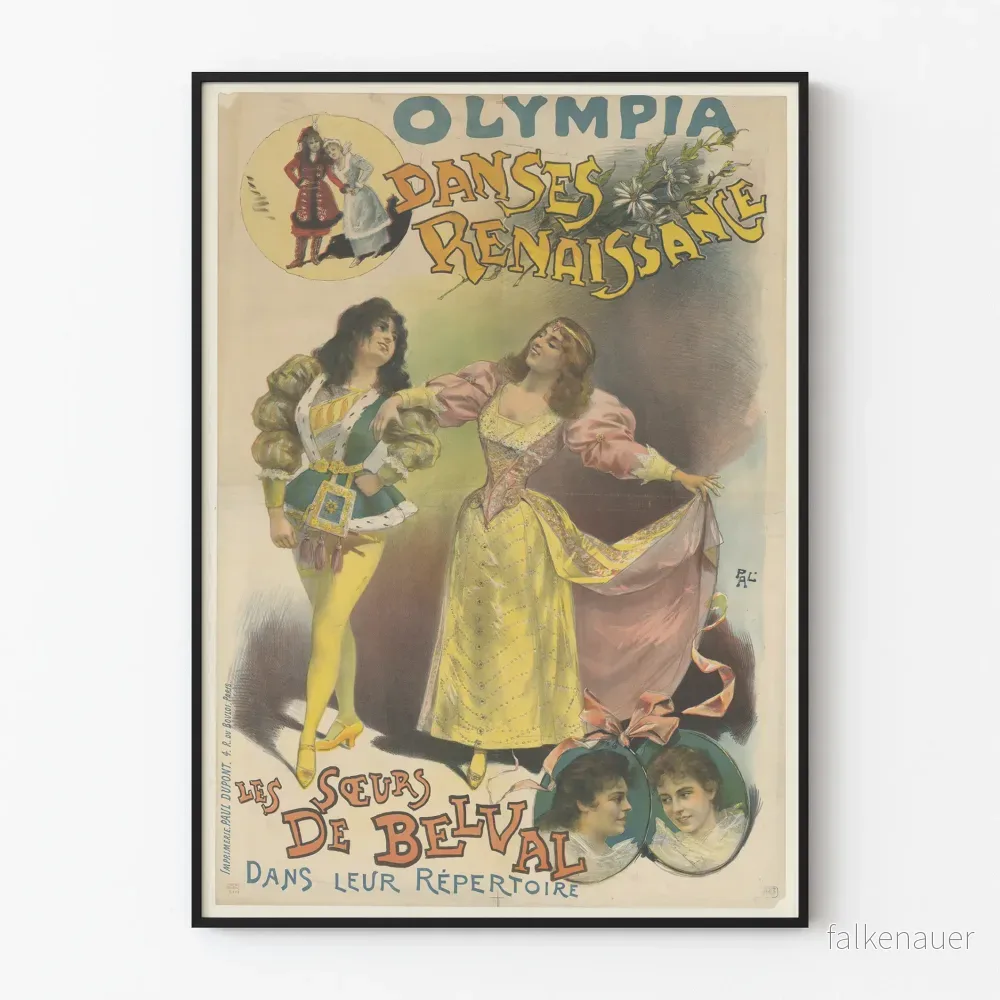 Renaissance Dansposter av Sœurs de Belval - Vintage väggdekoration