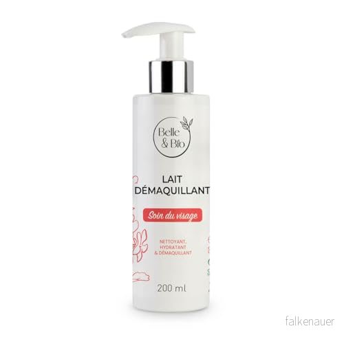 Belle&Bio rengöringsmjölk utan sköljning ansikte alla hudtyper Ecocert 200 ml 3700446496685