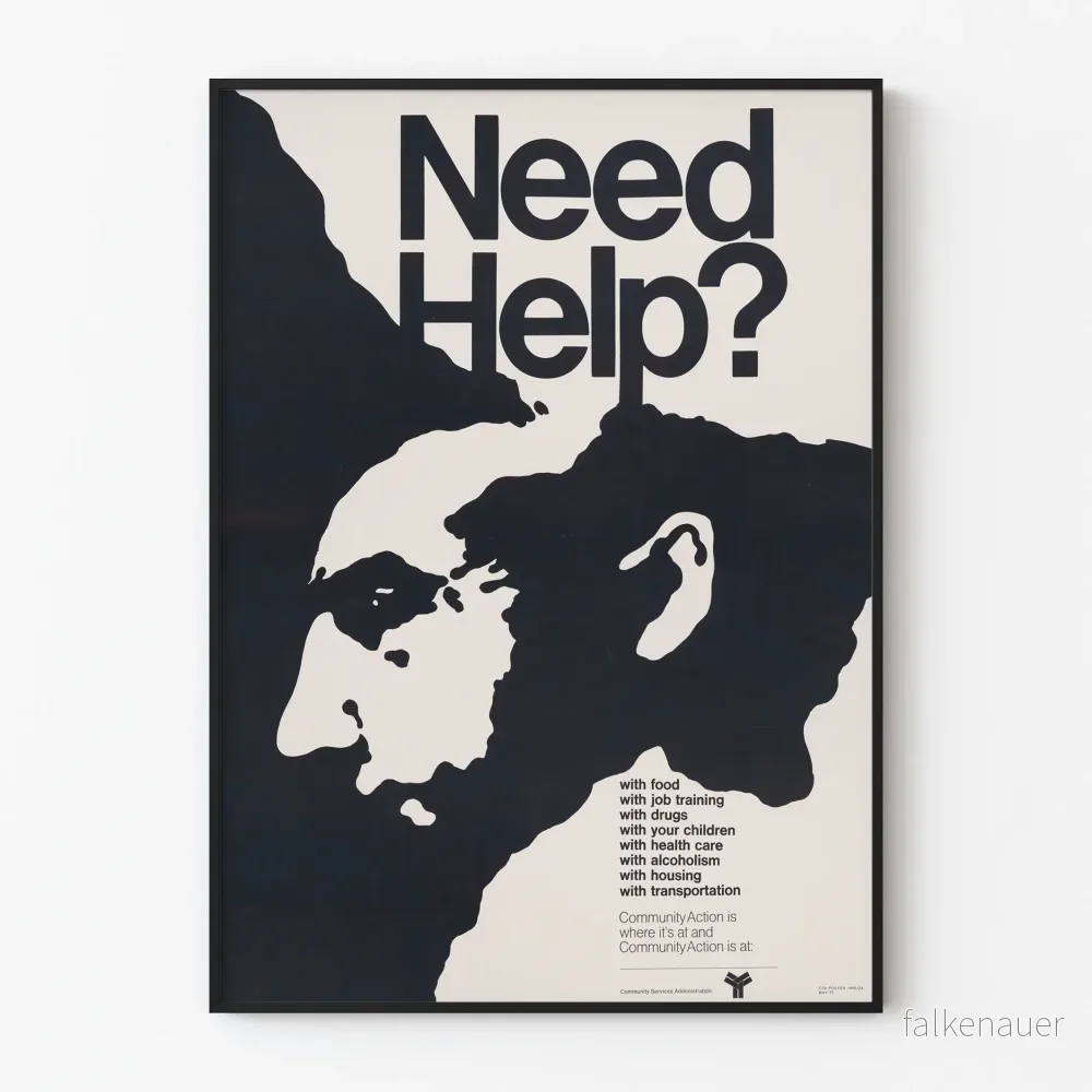 Poster Behöver du hjälp? - Engagerad väggdekoration för samhällsengagemang
