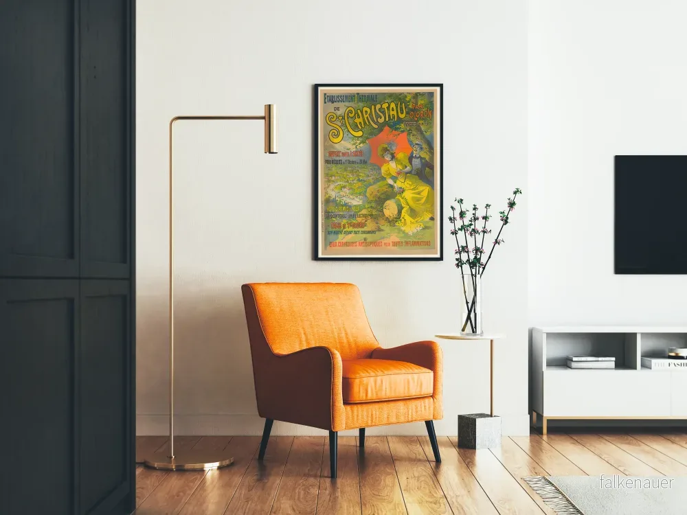 Vintageposter för Termalanstalt St Christau av Oloron - Bild 2