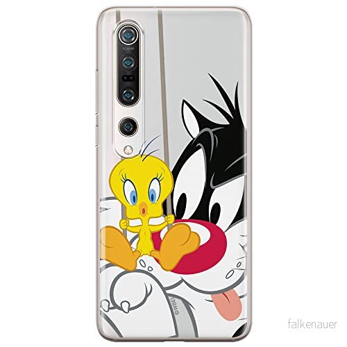 ERT GROUP mobiltelefonfodral för Xiaomi MI 10 / PRO originalt och officiellt licensierat Looney Tunes mönster Sylvester & Tweety 002, gedeeltelijk transparant 5903537172538