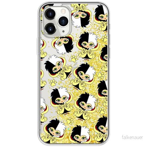 ERT GROUP mobiltelefonfodral för Apple Iphone 11 PRO MAX originalt och officiellt licensierat Disney mönster Cruella 007 optimalt anpassad till formen på mobiltelefonen, med glitter overflow effekt 5905131496096