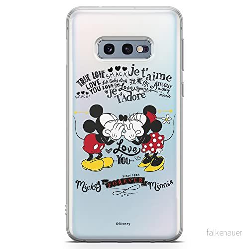 ERT GROUP mobiltelefonfodral för Samsung S10e originalt och officiellt licensierat Disney mönster Mickey & Minnie 005 optimalt anpassad till formen på mobiltelefonen, gedeeltelijk transparant 5903040705360