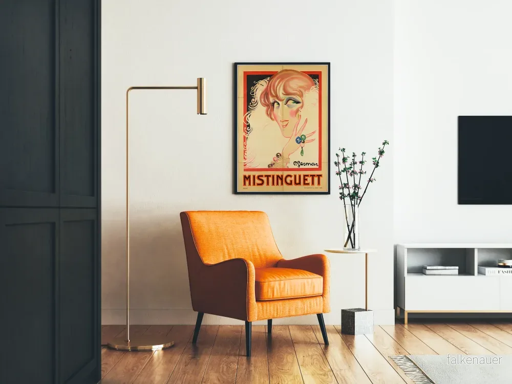 Vintageposter Mistinguett 1925 för retro väggdekoration - Bild 2
