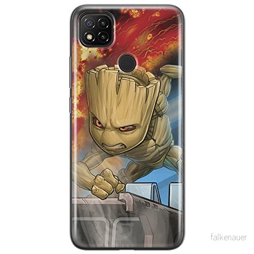 ERT GROUP mobiltelefonfodral för Xiaomi REDMI 9C originalt och officiellt licensierat Marvel mönster Groot 003 optimalt anpassad till formen på mobiltelefonen, fodral tillverkad av TPU plast 5903040302729