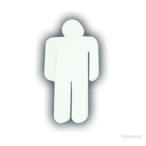 décopatch Ref AC771C stor pojke/man (vit) Papier Maché objekt att dekorera 3 x 10,6 20,5 cm med papper och papperslapp lim, glitter, färger 3609510007713