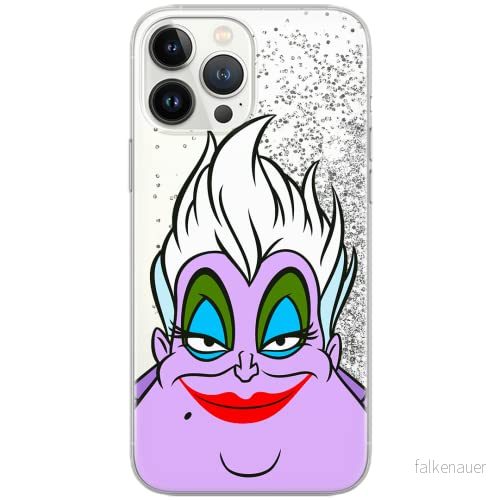 ERT GROUP mobiltelefonfodral för Apple Iphone 13 PRO originalt och officiellt licensierat Disney mönster Ursula 002 Vit optimalt anpassad till formen på mobiltelefonen, med glitter overflow effekt 5904805761249