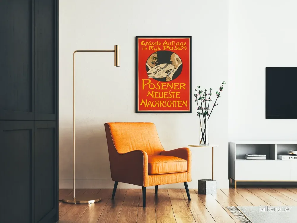 Vintageposter Posener Neueste Nachrichten väggdekoration - Bild 2