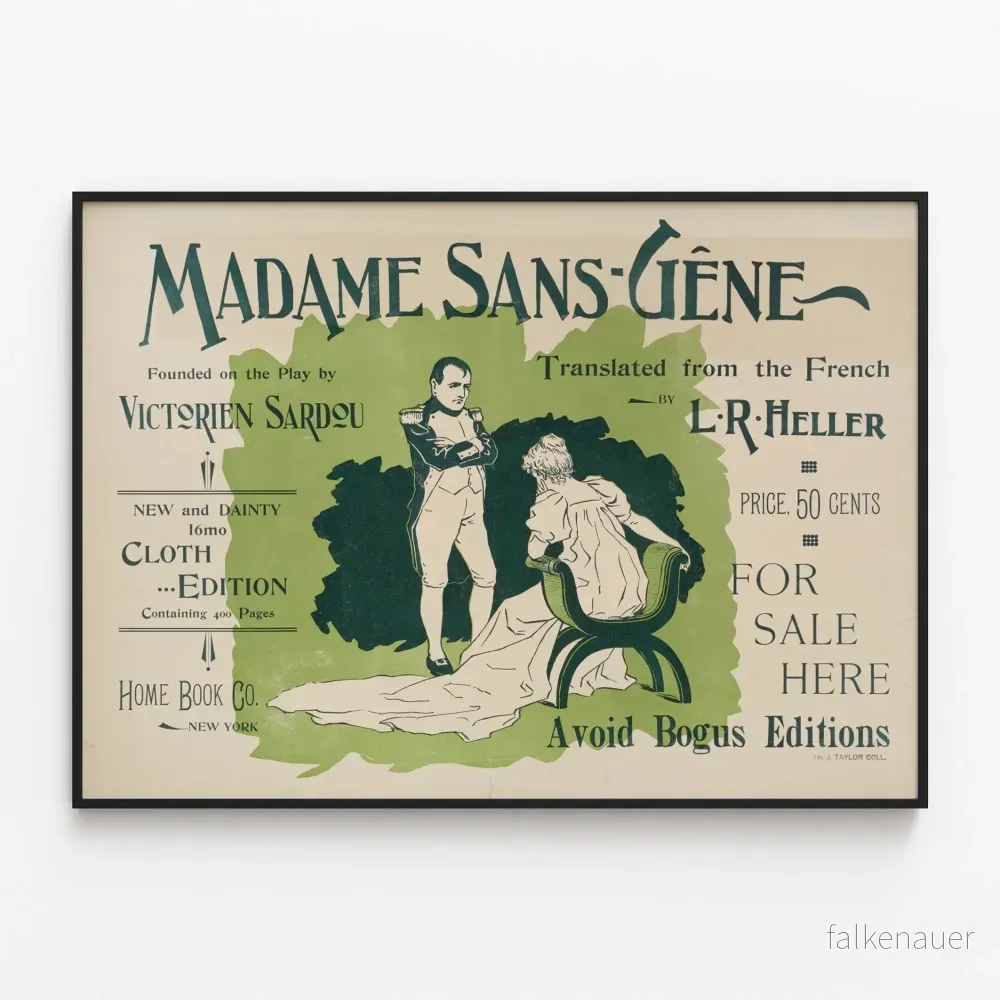 Vintageposter Madame Sans-Gêne Victoriana Teatern Sardou