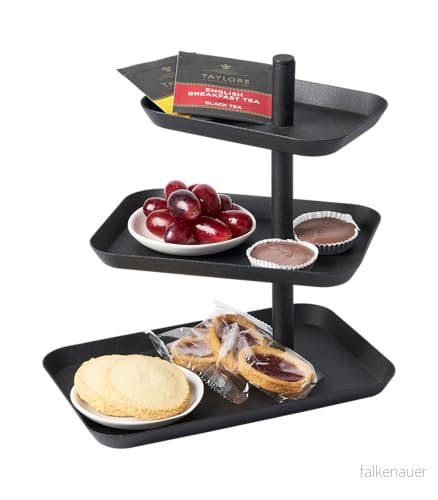 Yamazaki Afternoon Tea Stand / Serving Tower Black 3 Layers 4903208042819